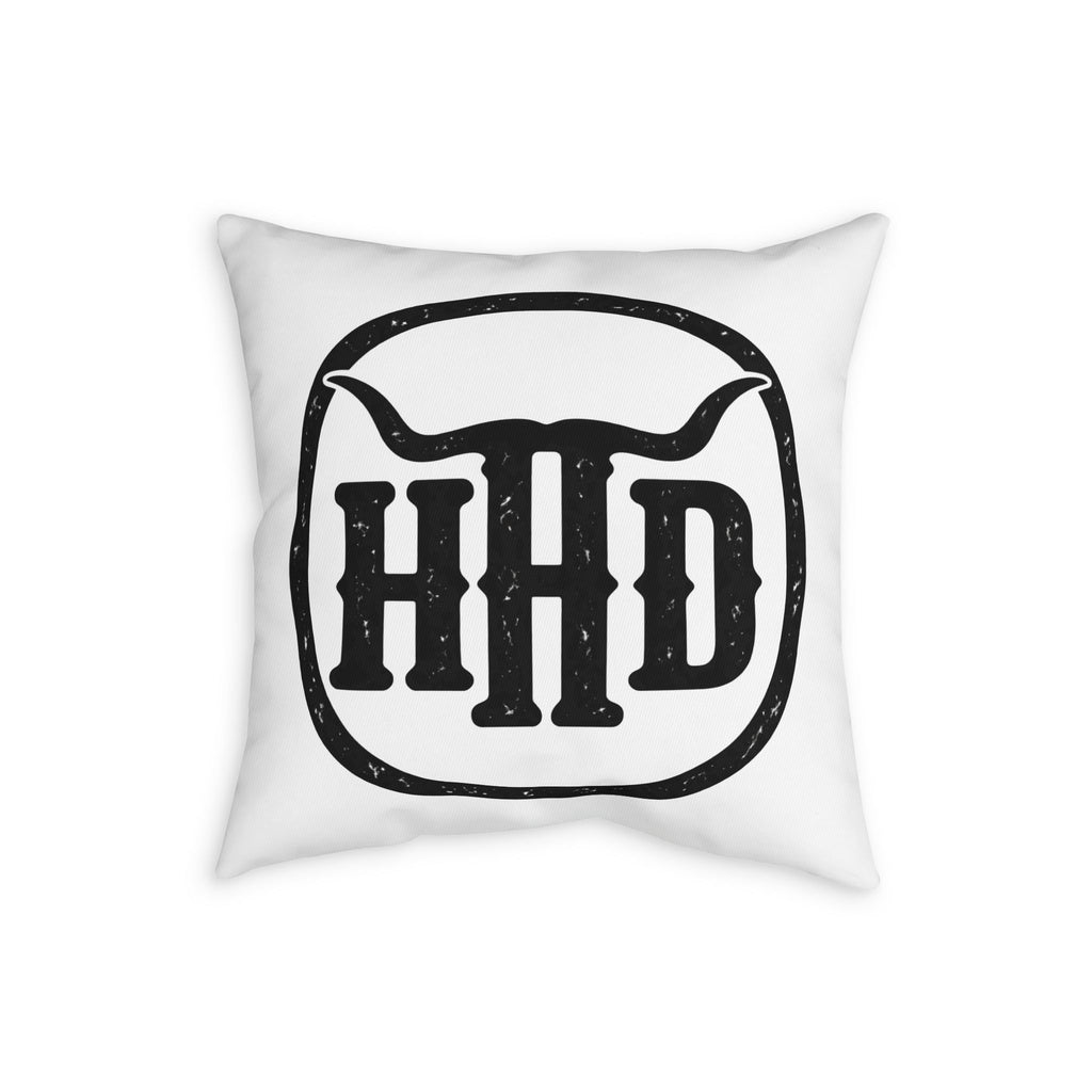 Horned Monogram Pillowcase - Rustic HHD Decorative Throw Pillow