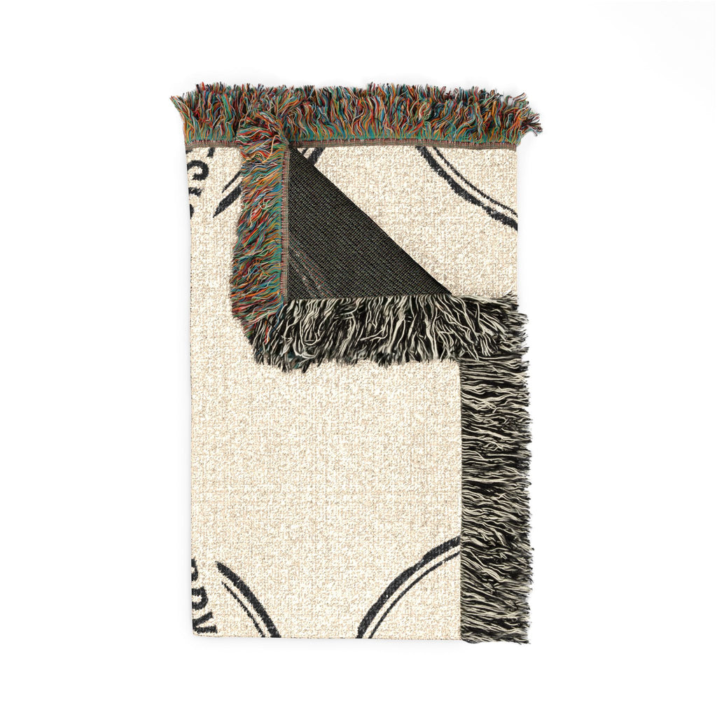 Happy Heifer Blessings Woven Blanket — Western Longhorn Throw