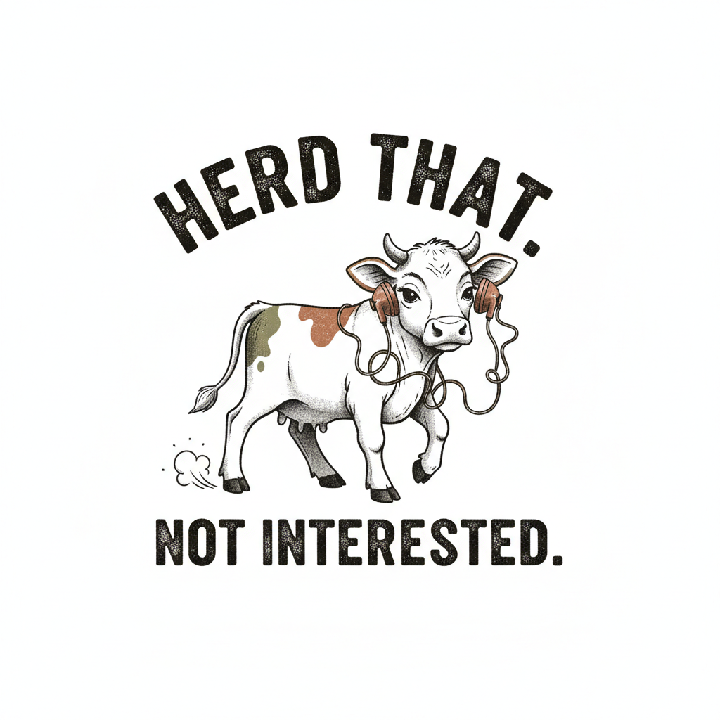 Herd That Not Interested Tee Design